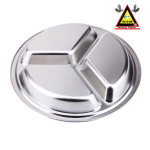 Khay cơm 3 ngăn inox 5 8