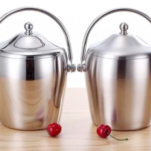 Xô đá bầu inox 2 lớp binh giu lanh da