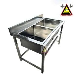 Chậu rửa công nghiệp 2 hố inox 304