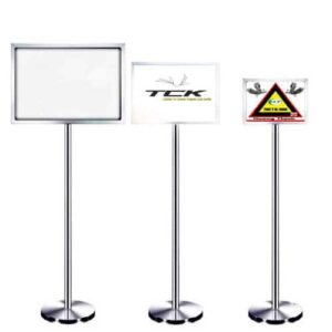 Biển menu đứng 2 mặt A4 dùng để trung bày menu hoặc hướng dẫn chỉ đường dùng cho hội nghị, sân bay, nhà hàng.